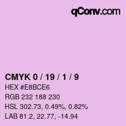 Code couleur: CMYK 0 / 19 / 1 / 9 | qconv.com