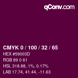 Color code: CMYK 0 / 100 / 32 / 65 | qconv.com