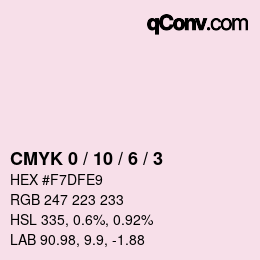 Color code: CMYK 0 / 10 / 6 / 3 | qconv.com