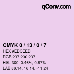 Code couleur: CMYK 0 / 13 / 0 / 7 | qconv.com