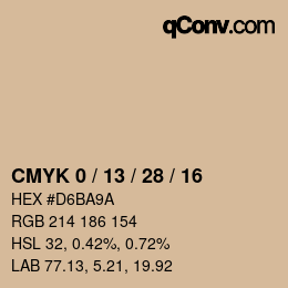 Code couleur: CMYK 0 / 13 / 28 / 16 | qconv.com