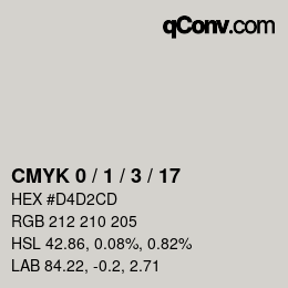 Color code: CMYK 0 / 1 / 3 / 17 | qconv.com