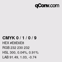 Código de color: CMYK 0 / 1 / 0 / 9 | qconv.com