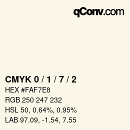 Color code: CMYK 0 / 1 / 7 / 2 | qconv.com