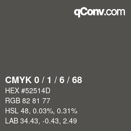 Color code: CMYK 0 / 1 / 6 / 68 | qconv.com