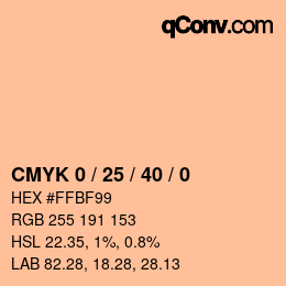 Código de color: CMYK 0 / 25 / 40 / 0 | qconv.com