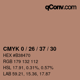 Color code: CMYK 0 / 26 / 37 / 30 | qconv.com