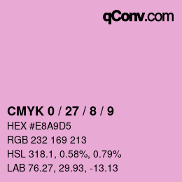 Color code: CMYK 0 / 27 / 8 / 9 | qconv.com