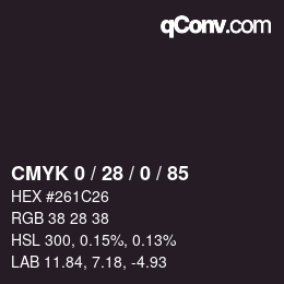 Código de color: CMYK 0 / 28 / 0 / 85 | qconv.com