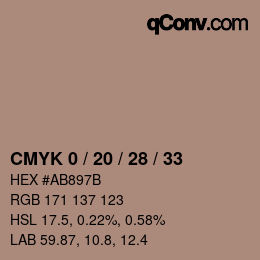 Color code: CMYK 0 / 20 / 28 / 33 | qconv.com