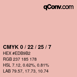 カラーコード: CMYK 0 / 22 / 25 / 7 | qconv.com