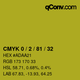 Color code: CMYK 0 / 2 / 81 / 32 | qconv.com