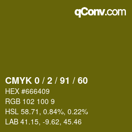 Color code: CMYK 0 / 2 / 91 / 60 | qconv.com