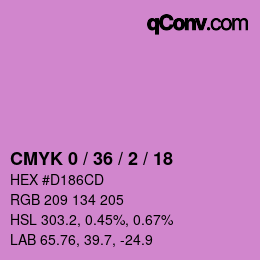 Code couleur: CMYK 0 / 36 / 2 / 18 | qconv.com