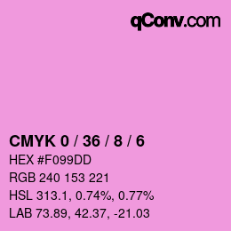 カラーコード: CMYK 0 / 36 / 8 / 6 | qconv.com