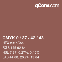 Código de color: CMYK 0 / 37 / 42 / 43 | qconv.com