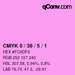 Code couleur: CMYK 0 / 38 / 5 / 1 | qconv.com