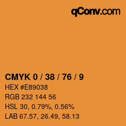 Código de color: CMYK 0 / 38 / 76 / 9 | qconv.com