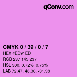 Farbcode: CMYK 0 / 39 / 0 / 7 | qconv.com