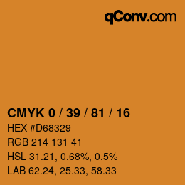 Color code: CMYK 0 / 39 / 81 / 16 | qconv.com