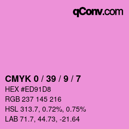 Color code: CMYK 0 / 39 / 9 / 7 | qconv.com