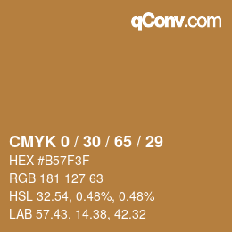 Color code: CMYK 0 / 30 / 65 / 29 | qconv.com