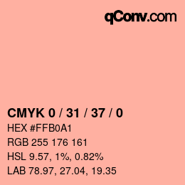 Color code: CMYK 0 / 31 / 37 / 0 | qconv.com