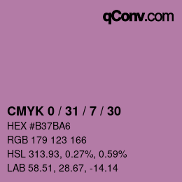 Color code: CMYK 0 / 31 / 7 / 30 | qconv.com