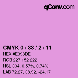 Code couleur: CMYK 0 / 33 / 2 / 11 | qconv.com