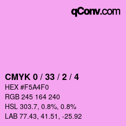 Code couleur: CMYK 0 / 33 / 2 / 4 | qconv.com