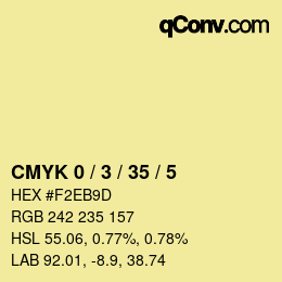 Color code: CMYK 0 / 3 / 35 / 5 | qconv.com