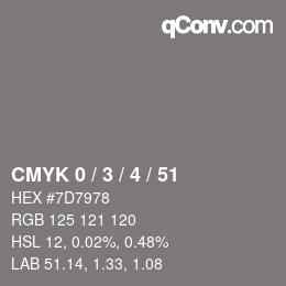 Color code: CMYK 0 / 3 / 4 / 51 | qconv.com