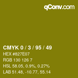 Farbcode: CMYK 0 / 3 / 95 / 49 | qconv.com