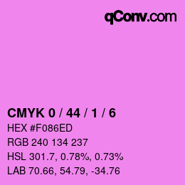 カラーコード: CMYK 0 / 44 / 1 / 6 | qconv.com