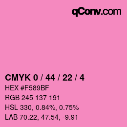 Code couleur: CMYK 0 / 44 / 22 / 4 | qconv.com