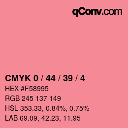 Código de color: CMYK 0 / 44 / 39 / 4 | qconv.com