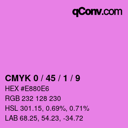 カラーコード: CMYK 0 / 45 / 1 / 9 | qconv.com