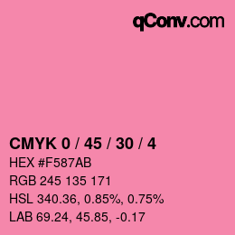 Código de color: CMYK 0 / 45 / 30 / 4 | qconv.com