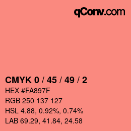 Código de color: CMYK 0 / 45 / 49 / 2 | qconv.com