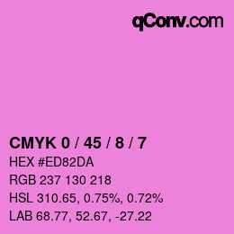 Farbcode: CMYK 0 / 45 / 8 / 7 | qconv.com