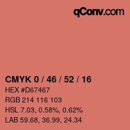 Color code: CMYK 0 / 46 / 52 / 16 | qconv.com