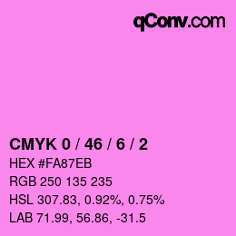 カラーコード: CMYK 0 / 46 / 6 / 2 | qconv.com