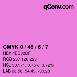 Farbcode: CMYK 0 / 46 / 6 / 7 | qconv.com