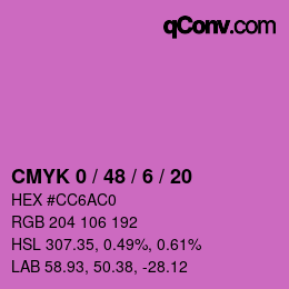 Código de color: CMYK 0 / 48 / 6 / 20 | qconv.com