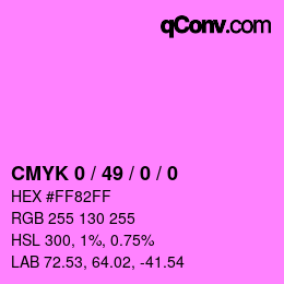 Color code: CMYK 0 / 49 / 0 / 0 | qconv.com