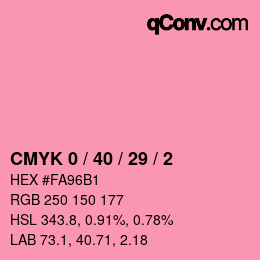 Color code: CMYK 0 / 40 / 29 / 2 | qconv.com