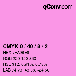 Code couleur: CMYK 0 / 40 / 8 / 2 | qconv.com