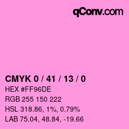 カラーコード: CMYK 0 / 41 / 13 / 0 | qconv.com