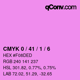 Farbcode: CMYK 0 / 41 / 1 / 6 | qconv.com