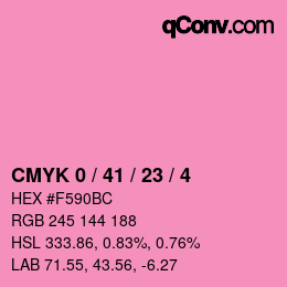 Farbcode: CMYK 0 / 41 / 23 / 4 | qconv.com